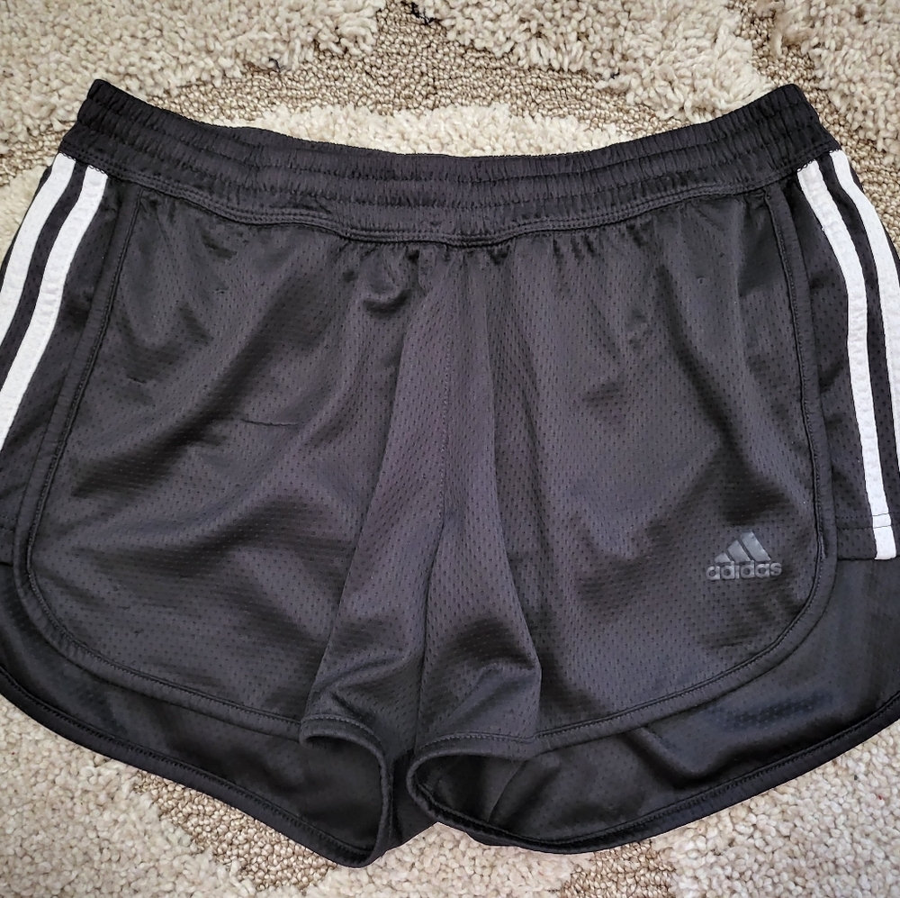 Adidas Black Athletic Shorts, Size Medium